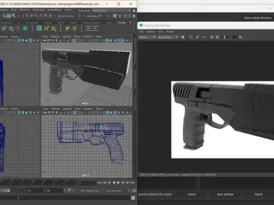 GUN - KRYTAC Silencerco Maxim 9 Low-poly 3D model