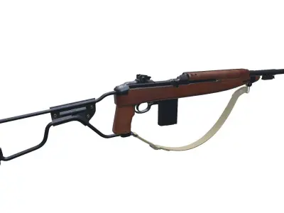 M1A1 Carbine Paratrooper Low-poly PBR Low-poly 3D model