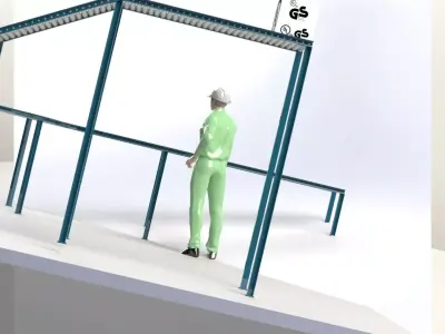 Roller Conveyor with Solidworks 3D model