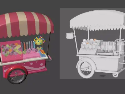 cart stall 3D model