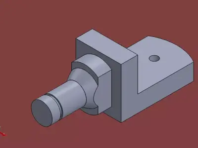 solidtutorial045 metal part with hole in it Free 3D model