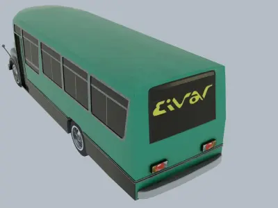 Argentinean Colectivo Low-poly 3D model