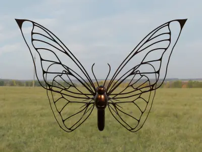 Mechanical butterfly 3D model buy