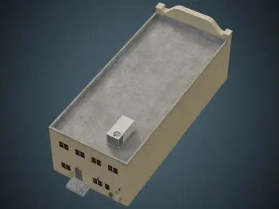 Building 12 Low-poly 3D model purchase