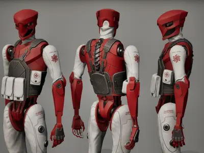 Robot 11 Low-poly 3D model