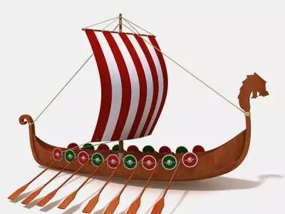 Viking ship 3D model get