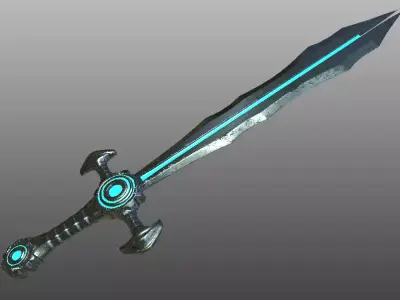 Sci-Fi Sword Low-poly 3D model