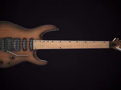 Electric Guitar Jackson Dinky 3 skins Low-poly 3D model