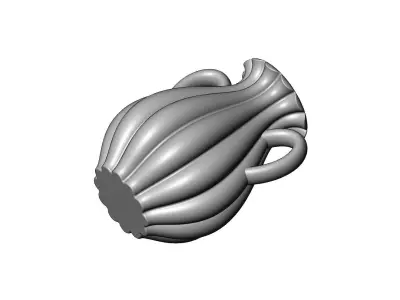 Ribbed classic urn and vase 3D print model