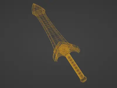 The Gem Stone Sword Low-poly 3D model