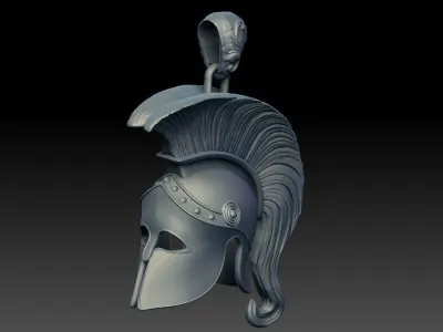 spartan Corinthian  Greek  helmet pendant  3D print model