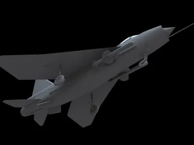 English Electric Lightning F6 Free low-poly 3D model