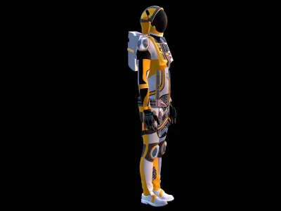 Astronaut Spacesuit Lithuania 3D model