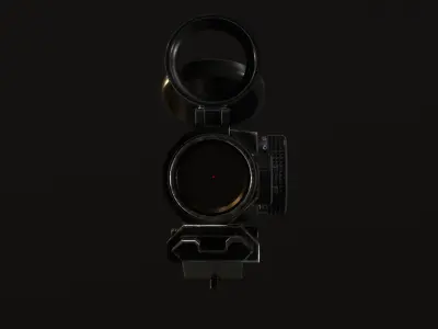Micro Red Dot Scope Low-poly 3D model