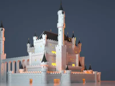 Fantasy Castle 007 3D model