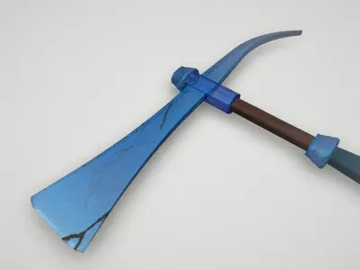 Game asset Stealthy Icebound Warriors Axe 3D model
