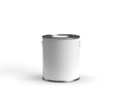 One pint paint can  with plastic handle 3D model