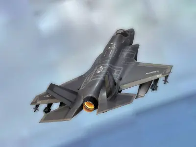 F-35B Lightning II- with high resolution cocpit 3D model