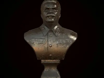 Stalin bust of mao tse tung Low-poly 3D model