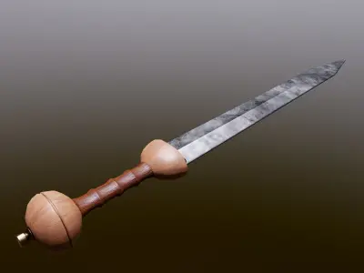 Iron Gladius GAME READY Low-poly 3D model