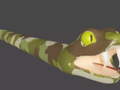 Amazon Snake Low-poly 3D model