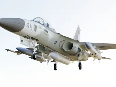 AIDC F-CK-1 Fighter  Taiwan 3D model