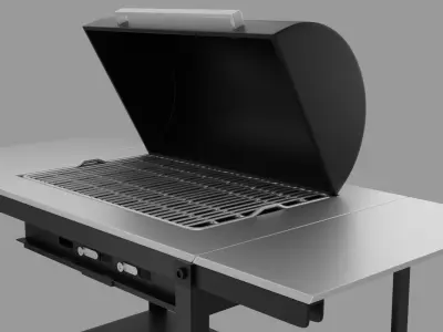 Barbecue Machine Low-poly 3D model