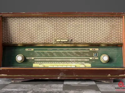 RIZ 634UKV Vintage Radio  Low-poly 3D model