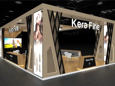 Exhibition Stand Stall 4 Side Open 7X11-Vray 3D model