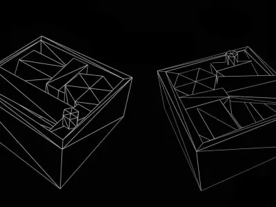 Supply Food Box stylized Low-poly 3D model