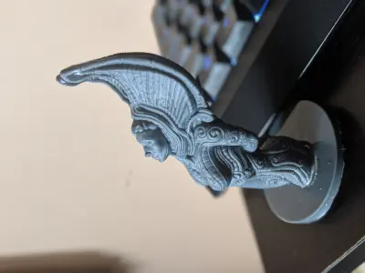 artifact4 female statue with wings and horns 3D print model