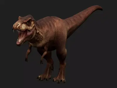 dinosaur Low-poly 3D model 9