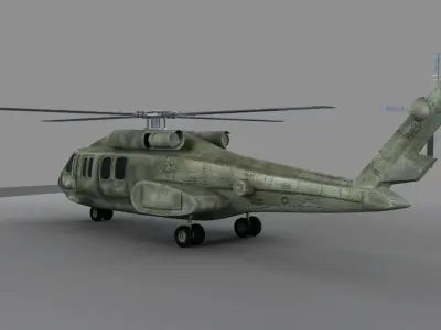 Helicopter military 3D model buy