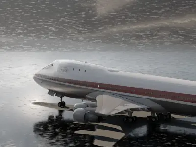  Boeing 747  and Lockheed L-1011 3D model