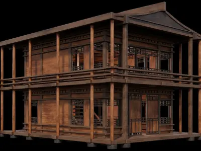 Medieval Houses 29- 4K Textures Game Ready Low-poly 3D model