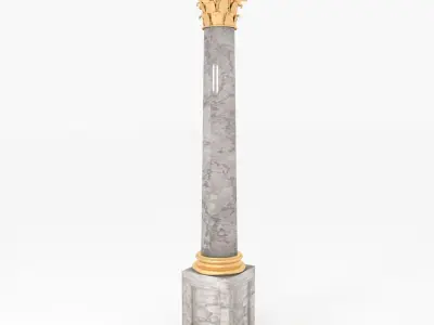 Gold Coloumn 3D model