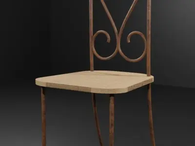 5 Wooden Chair for free Free low-poly 3D model