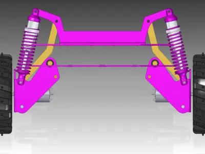 6WD and 4WD Convertible Rover Razor Free 3D model