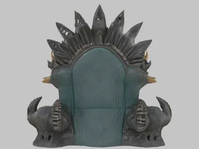 Dragon Skull Throne Low-poly 3D model