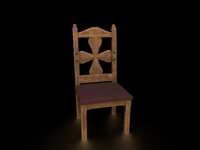 Stylized Chair Low-poly 3D model