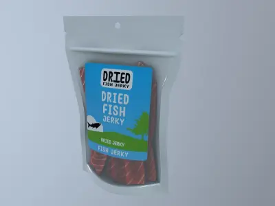 Dried fish and seafood Dried Fish Jerky 3D model