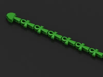 5MM Top-Selling Ankh Cross Bracelet 3D Model For All Metal 3D print model