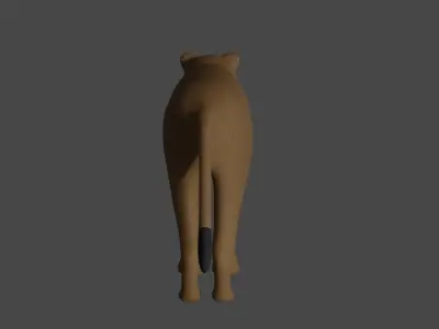 LowPoly Lioness lion Low-poly 3D model