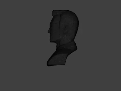 Realistic high quality Clint Eastwood stone bust - Statue 3D model