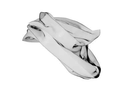 Dress collars scarves and necklaces decorated 3d models 3D model 2