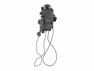Vintage Mining Rotary Telephone 1940s 3D model