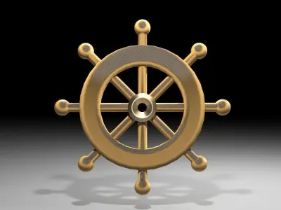Ship Wheel 1 3D model