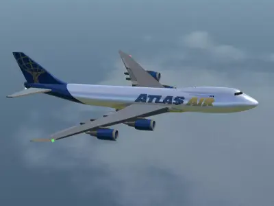 Boeing 747 CGI 3D Model Low-poly 3D model