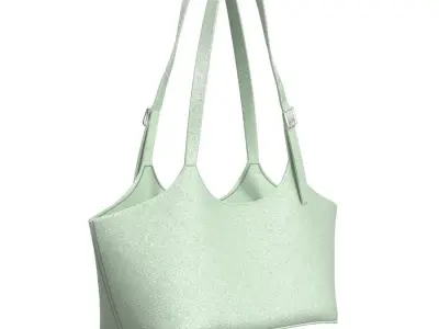 Mint Glitter Tote Bag 3D model