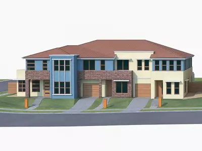 Townhouse 06 Low-poly 3D model